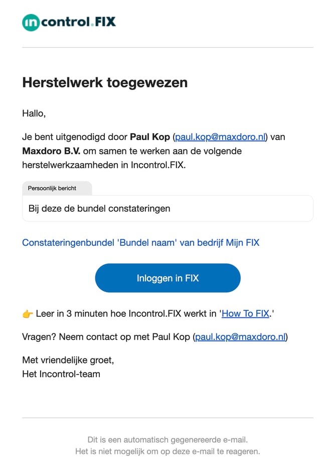 bundel gedeeld email