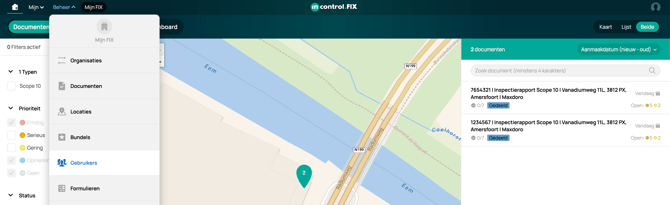 Via dashboard naar gebruikers
