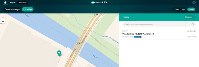 dashboard gedeeld met hersteller gastgebruiker