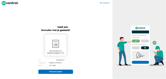 Herstelrapportage concept openen