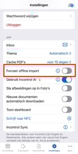 Forceer-offline-import