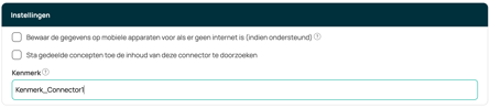 Kenmerk Import Connector (Referentie)