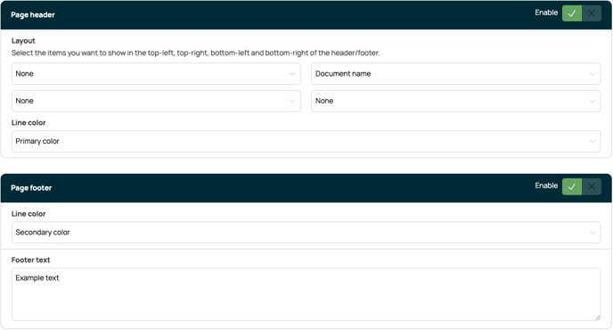 Customize headers and footers from the first page