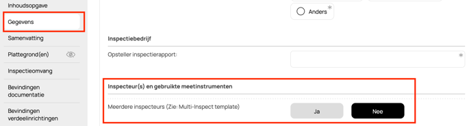 Multi-inspect-vraag ja