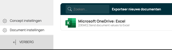 Onedrive - exporteer nieuwe documenten