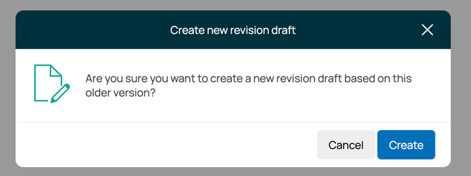create new revision draft