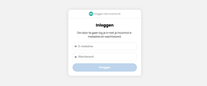 Inlogscherm Incontrol.FIX