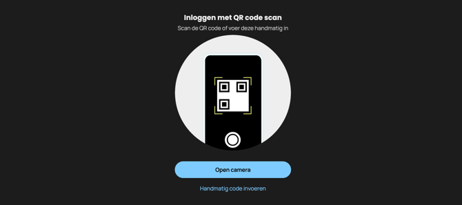 Inlogscherm Incontrol.FIX met QR-code