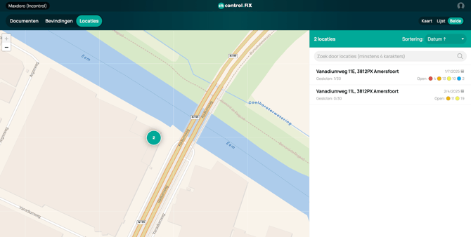 Locatieweergave in Incontrol.FIX