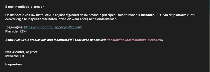 Voorbeeld e-mail