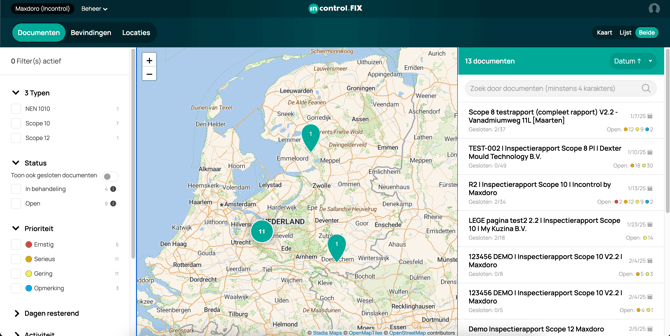Dashboard Incontrol.FIX