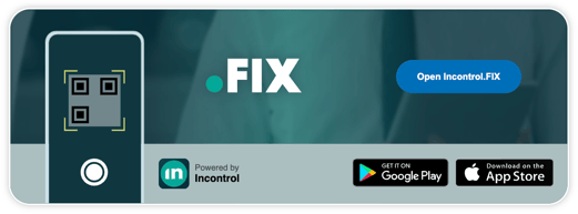 Middel formaat Widget, een banner van FIX en Incontrol Inspect