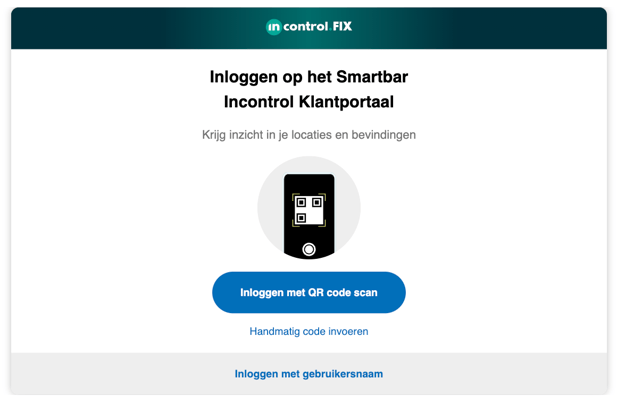Groot formaat Widget, een complete inlogpagina om jouw gebruikers in het Incontrol.FIX klantportaal te laten inloggen. 
