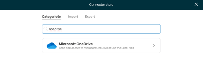 OneDrive connector store